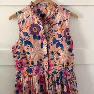 J Crew/Liberty of London floral pink dress size 10
